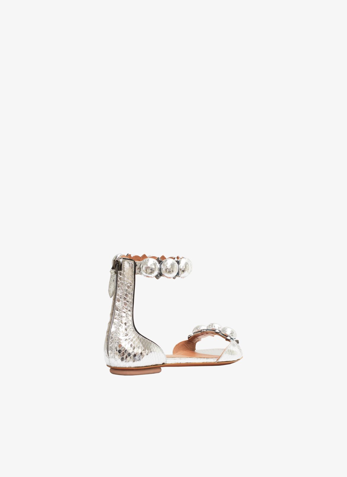 Flat Sandal ALAÏA SILVER FLAT SANDAL